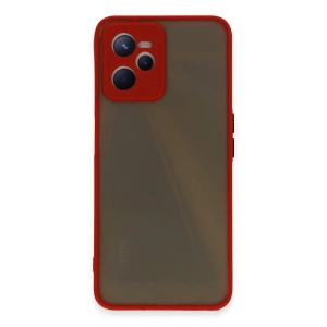 Realme C35 Kılıf Montreal Silikon Kapak - Kırmızı