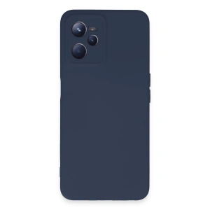 Realme C35 Kılıf Nano İçi Kadife Silikon - Lacivert