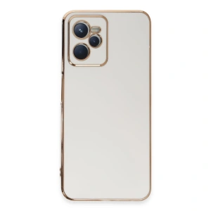Realme C35 Kılıf Volet Silikon - Beyaz