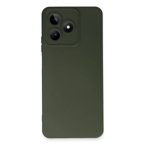 Realme C53 Kılıf Nano İçi Kadife Silikon - Koyu Yeşil
