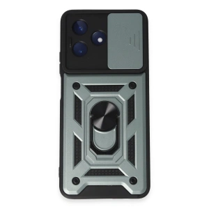 Realme C53 Kılıf Pars Lens Yüzüklü Silikon - Yeşil