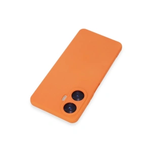 Realme C55 Kılıf Nano İçi Kadife Silikon - Turuncu