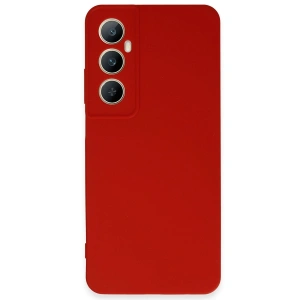 Realme C65 Kılıf First Silikon - Kırmızı