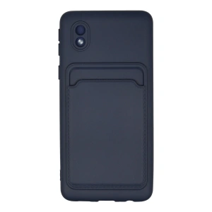 Samsung Galaxy A01 Core Kılıf Kelvin Kartvizitli Silikon - Lacivert