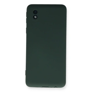 Samsung Galaxy A01 Core Kılıf Nano İçi Kadife Silikon - Koyu Yeşil