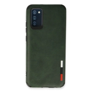 Samsung Galaxy A03s Kılıf Loop Deri Silikon - Yeşil