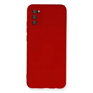 Samsung Galaxy A03s Kılıf Nano İçi Kadife Silikon - Kırmızı