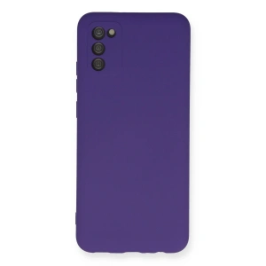 Samsung Galaxy A03s Kılıf Nano İçi Kadife Silikon - Mor