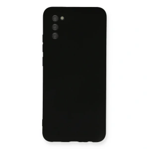 Samsung Galaxy A03s Kılıf Nano İçi Kadife Silikon - Siyah