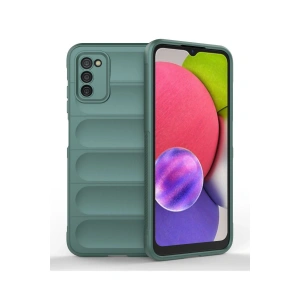 Samsung Galaxy A03s Kılıf Optimum Silikon - Koyu Yeşil
