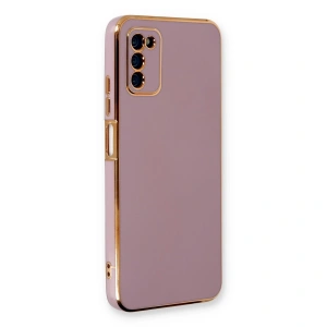Samsung Galaxy A03s Kılıf Volet Silikon - Mor