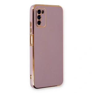 Samsung Galaxy A03s Kılıf Volet Silikon - Mor