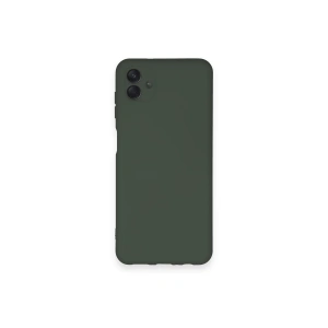 Samsung Galaxy A04 Kılıf Nano İçi Kadife Silikon - Koyu Yeşil
