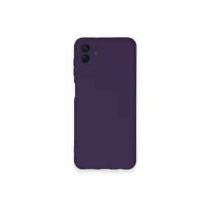 Samsung Galaxy A04 Kılıf Nano İçi Kadife Silikon - Mor