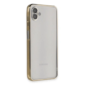 Samsung Galaxy A04 Kılıf Razer Lensli Silikon - Gold