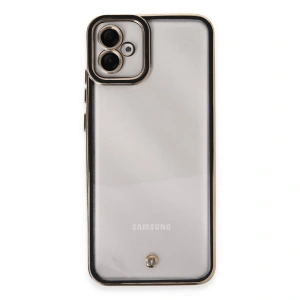 Samsung Galaxy A04e Kılıf Liva Lens Silikon - Siyah