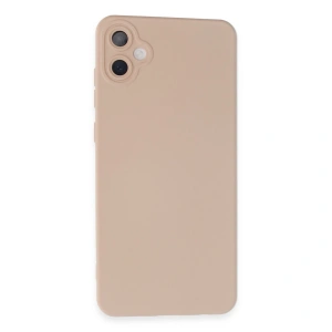 Samsung Galaxy A05 Kılıf Nano İçi Kadife Silikon - Pudra