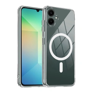 Samsung Galaxy A06 Combo Sert Şeffaf Magsafe Kapak - Şeffaf