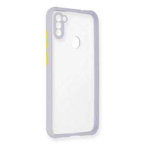 Samsung Galaxy A11 Kılıf Miami Şeffaf Silikon - Lila