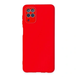 Samsung Galaxy A22 Kılıf Lansman Glass Kapak - Kırmızı