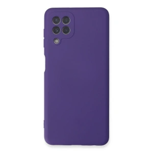 Samsung Galaxy A22 Kılıf Nano İçi Kadife Silikon - Mor