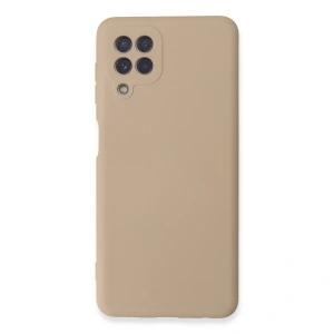 Samsung Galaxy A22 Kılıf Nano İçi Kadife Silikon - Pudra