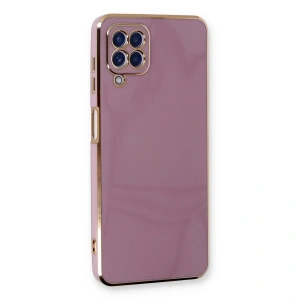 Samsung Galaxy A22 Kılıf Volet Silikon - Mor