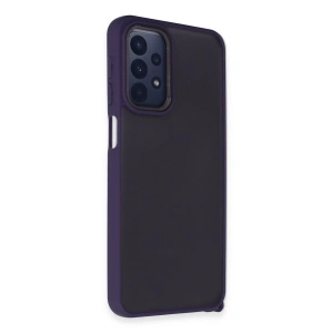 Samsung Galaxy A23 4g Kılıf Elegant Kapak - Derin Mor