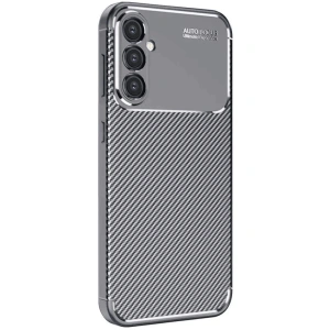 Samsung Galaxy A26 Kılıf Auto Focus Karbon Kapak - Gri