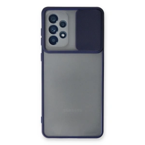 Samsung Galaxy A33 5g Kılıf Palm Buzlu Kamera Sürgülü Silikon - Lacivert