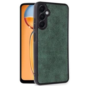 Samsung Galaxy A36 Kılıf Aras Deri Kapak - Koyu Yeşil