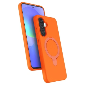 Samsung Galaxy A37 5g Regal Magsafe Standlı Kapak - Turuncu