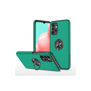 Samsung Galaxy A72 Kılıf Elit Yüzüklü Kapak - Yeşil