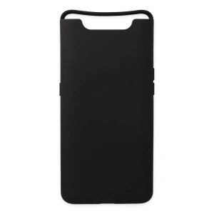 Samsung Galaxy A80 Kılıf Nano İçi Kadife Silikon - Siyah