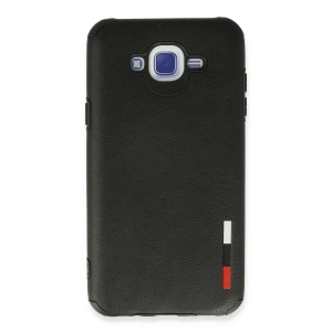 Samsung Galaxy J7 Kılıf Loop Deri Silikon - Siyah