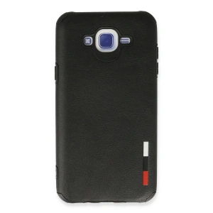 Samsung Galaxy J7 Kılıf Loop Deri Silikon - Siyah