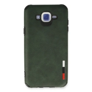 Samsung Galaxy J7 Kılıf Loop Deri Silikon - Yeşil