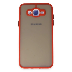 Samsung Galaxy J7 Kılıf Montreal Silikon Kapak - Kırmızı