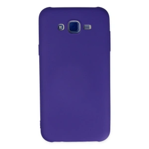 Samsung Galaxy J7 Kılıf Nano İçi Kadife Silikon - Mor