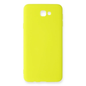 Samsung Galaxy J7 Prime Kılıf Nano İçi Kadife Silikon - Sarı