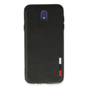 Samsung Galaxy J7 Pro / J730 Kılıf Loop Deri Silikon - Siyah