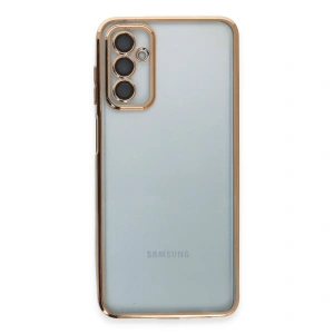 Samsung Galaxy M23 Kılıf Razer Lensli Silikon - Gold