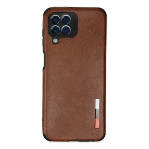 Samsung Galaxy M33 Kılıf Loop Deri Silikon - Kahverengi