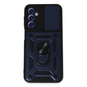 Samsung Galaxy M34 5g Kılıf Pars Lens Yüzüklü Silikon - Lacivert