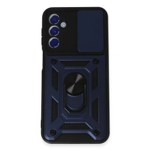 Samsung Galaxy M34 5g Kılıf Pars Lens Yüzüklü Silikon - Lacivert