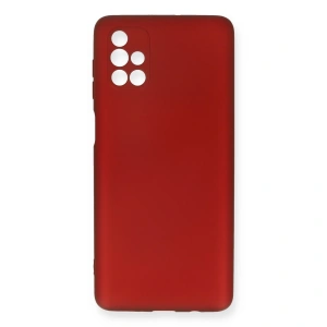 Samsung Galaxy M51 Kılıf First Silikon - Bordo