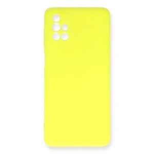 Samsung Galaxy M51 Kılıf Nano İçi Kadife Silikon - Sarı