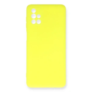 Samsung Galaxy M51 Kılıf Nano İçi Kadife Silikon - Sarı