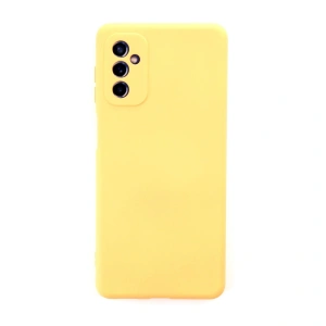 Samsung Galaxy M52 5g Kılıf Nano İçi Kadife Silikon - Sarı