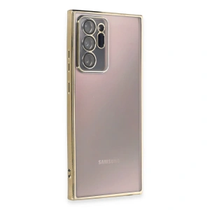 Samsung Galaxy Note 20 Ultra Kılıf Razer Lensli Silikon - Gold